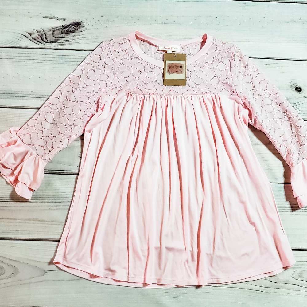 Pink Lace detail top